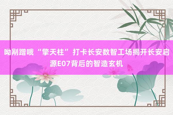 呦剐蹭哦 “擎天柱” 打卡长安数智工场揭开长安启源E07背后的智造玄机