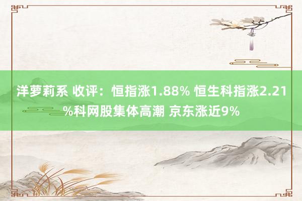 洋萝莉系 收评：恒指涨1.88% 恒生科指涨2.21%科网股集体高潮 京东涨近9%