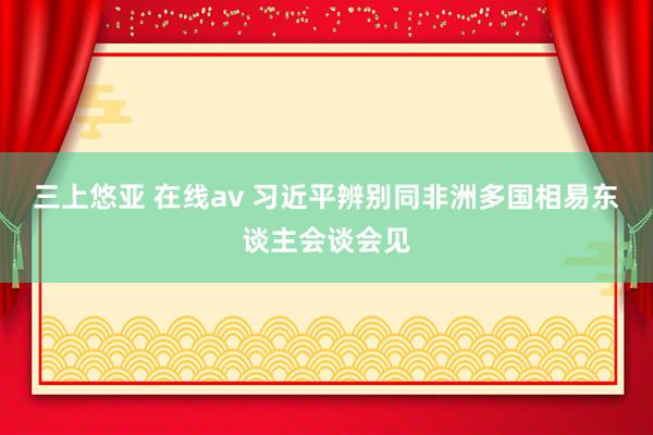 三上悠亚 在线av 习近平辨别同非洲多国相易东谈主会谈会见